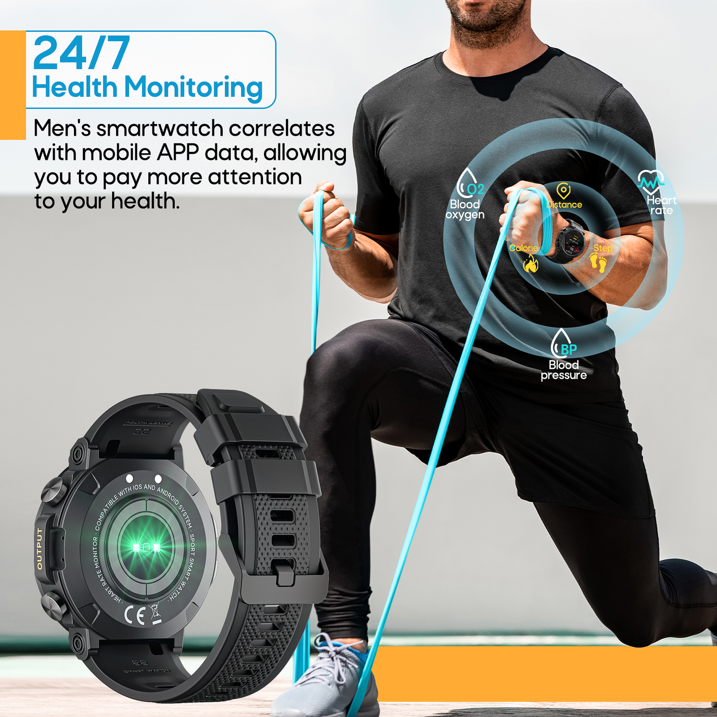 Zkcreation K-Fighter Smart Watch for Men