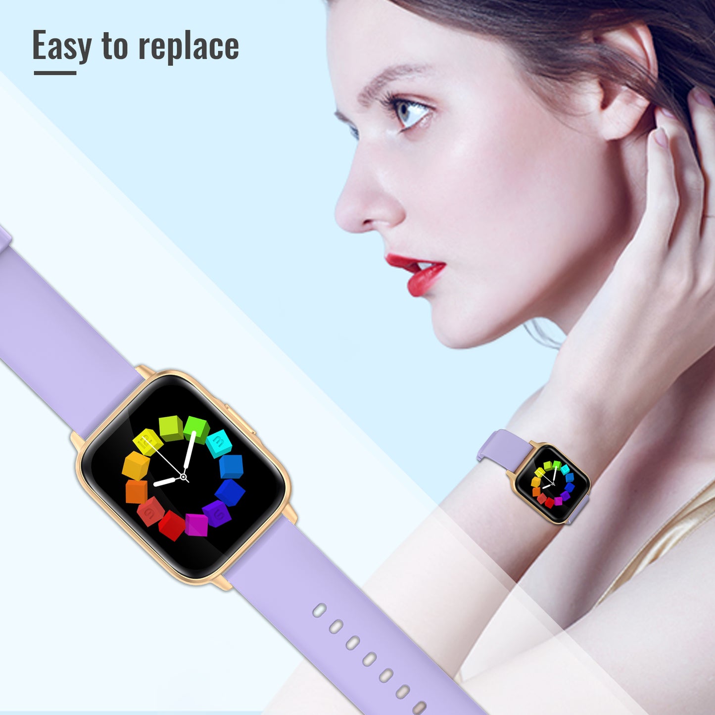 Zkcreation Smartwatch Strap Purple 20mm
