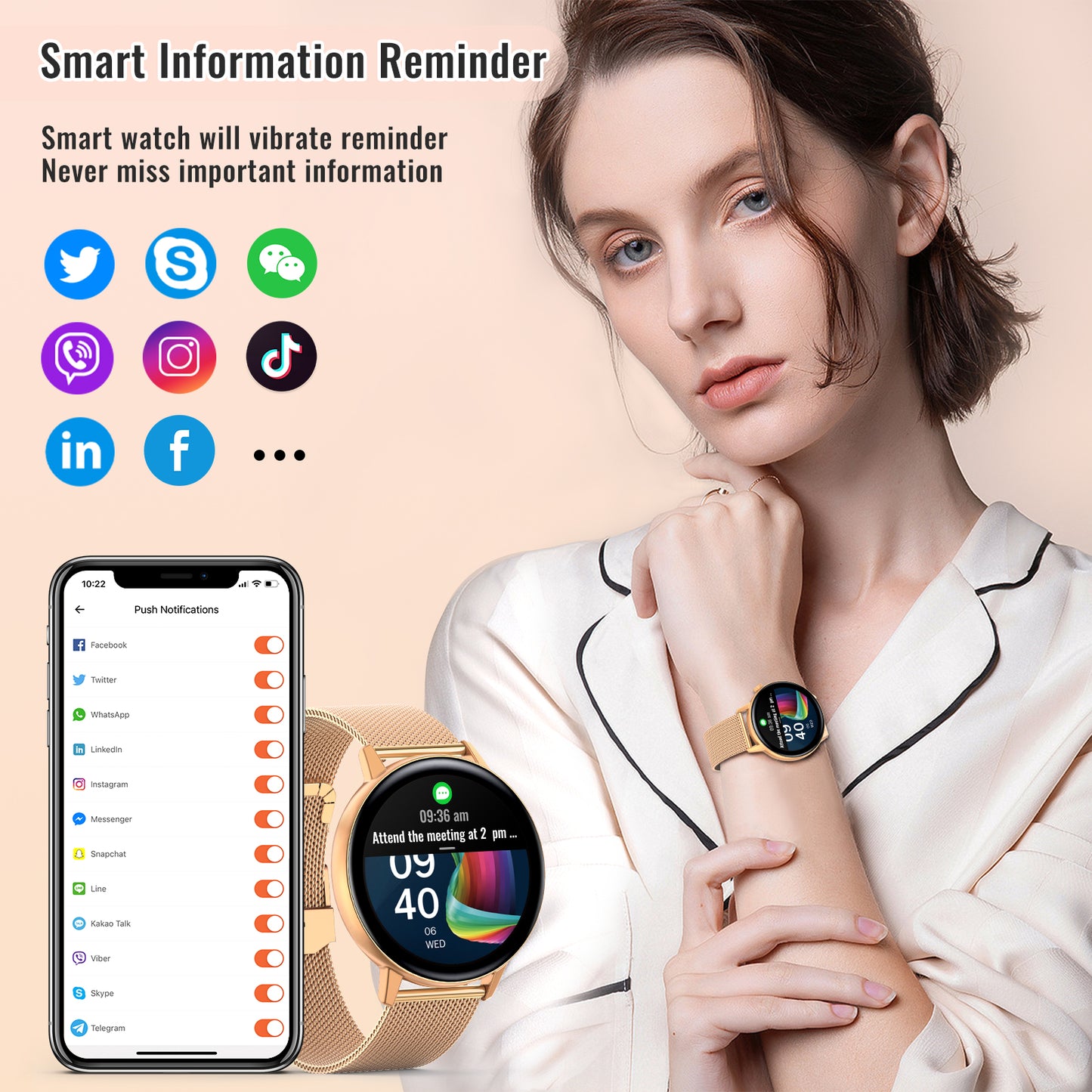 Zkcreation I-Wear Smart Watch Men Women