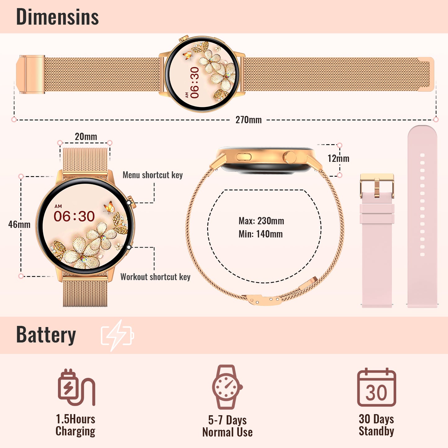 Zkcreation I-Wear Smart Watch Men Women